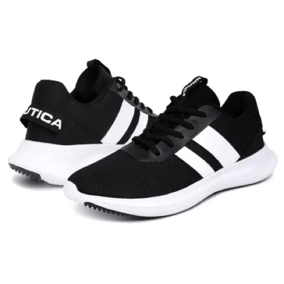 Nautica Black and White Athletic Shoes - Picture 1 of 5
